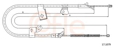 Тросик, cтояночный тормоз COFLE 17.1079