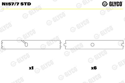 Подшипник распредвала GLYCO N157/7 STD