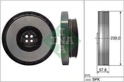 Ременный шкив, коленчатый вал Schaeffler INA 544060510