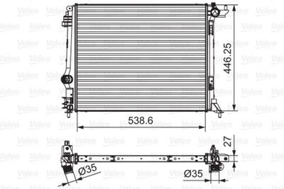 Radiators, Motora dzesēšanas sistēma VALEO 701662
