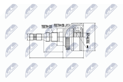 Шарнирный комплект, приводной вал NTY NPZ-PL-027