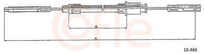Тросик, cтояночный тормоз COFLE 92.10.468