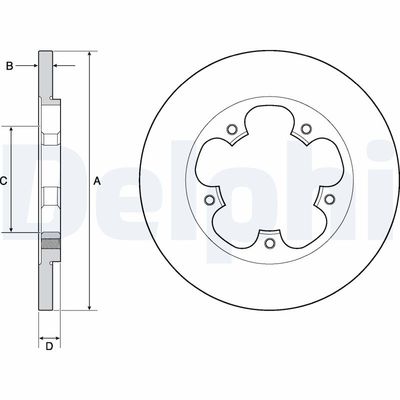 Тормозной диск DELPHI BG4681C