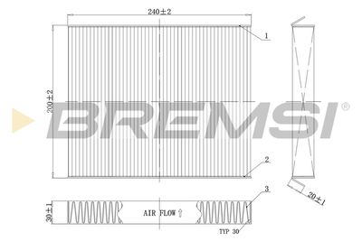 Filtrs, Salona telpas gaiss BREMSI FC0854C