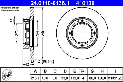Тормозной диск ATE 24.0110-0136.1