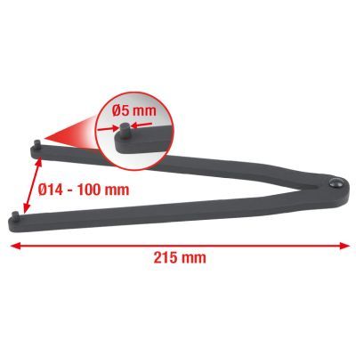Gala atslēga ar tapiņām KS TOOLS 150.2407