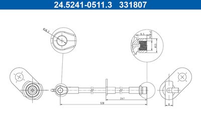 Тормозной шланг ATE 24.5241-0511.3