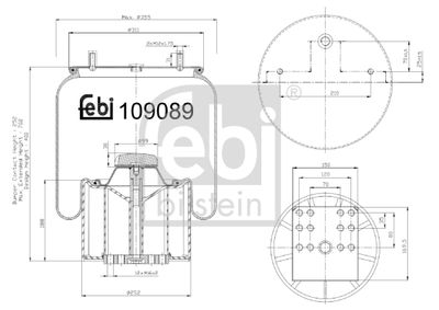 Pneimoatsperes spilvens, Pneimopiekare FEBI BILSTEIN 109089