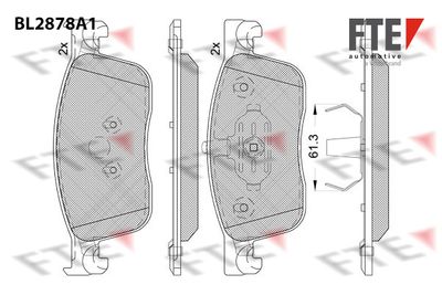 Bremžu uzliku kompl., Disku bremzes FTE 9011118