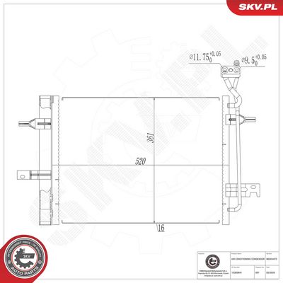 Конденсатор, кондиционер ESEN SKV 86SKV473