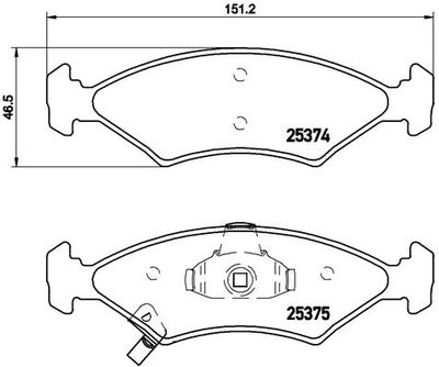 Bremžu uzliku kompl., Disku bremzes BREMBO P 30 062