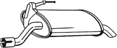Izplūdes gāzu trokšņa slāpētājs (pēdējais) BOSAL 163-027