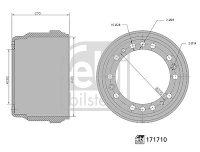 Bremžu trumulis FEBI BILSTEIN 171710