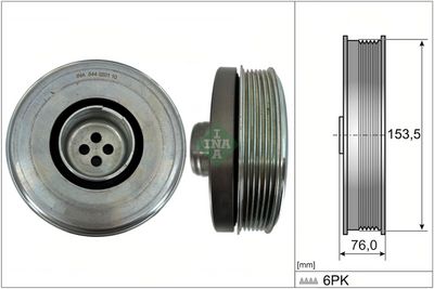 Ременный шкив, коленчатый вал Schaeffler INA 544 0201 10