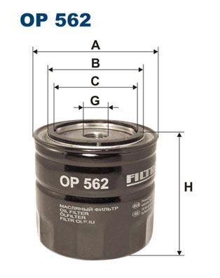FILTRON OP562 Eļļas filtrs