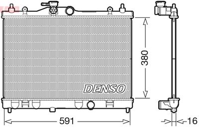 Радиатор, охлаждение двигателя DENSO DRM46040