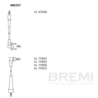Augstsprieguma vadu komplekts BREMI 600/317