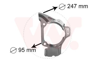 VAN WEZEL 1754371 Dubļu sargs, Bremžu