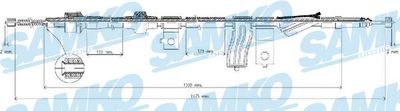 Тросик, cтояночный тормоз SAMKO C0315B
