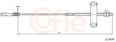 Тросик, cтояночный тормоз COFLE 11.5670