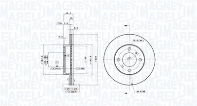 Тормозной диск MAGNETI MARELLI 360406034301