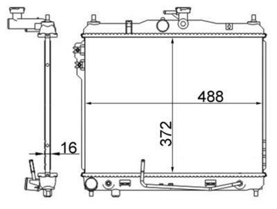 Radiators, Motora dzesēšanas sistēma MAHLE CR 1278 000S
