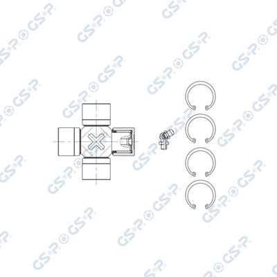Šarnīrs, kardānvārpsta GSP UJ900199