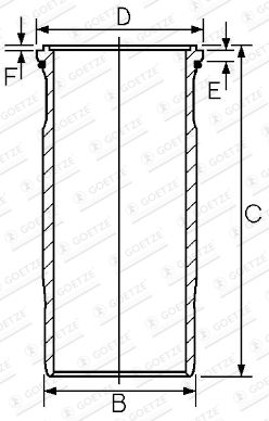 Cilindra čaula GOETZE ENGINE 15-570090-00