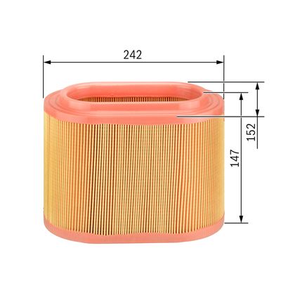 Gaisa filtrs BOSCH 1987429109