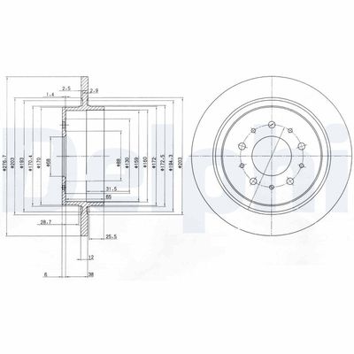 Тормозной диск DELPHI BG3502
