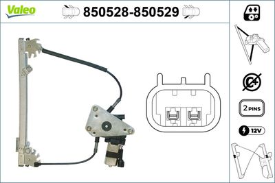 Stikla pacelšanas mehānisms VALEO 850528