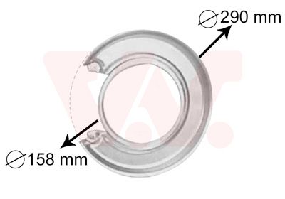 Dubļu sargs, Bremžu disks VAN WEZEL 3765373
