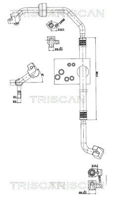 Трубопровод высокого / низкого давления, кондиционер TRISCAN 9010 16004