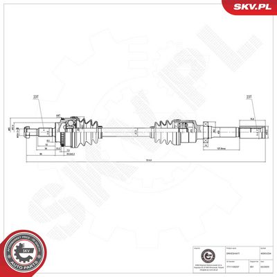 Piedziņas vārpsta ESEN SKV 40SKV254