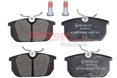 Комплект тормозных колодок, дисковый тормоз METZGER 1170487