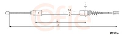 Тросик, cтояночный тормоз COFLE 92.10.9463