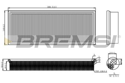 Воздушный фильтр BREMSI FA2109