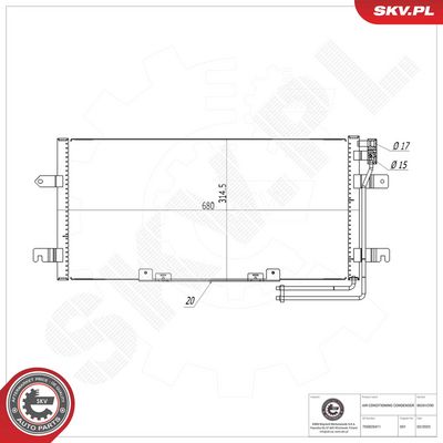 Конденсатор, кондиционер ESEN SKV 86SKV290