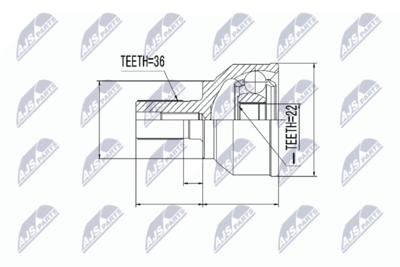 Šarnīru komplekts, Piedziņas vārpsta NTY NPZ-MZ-043