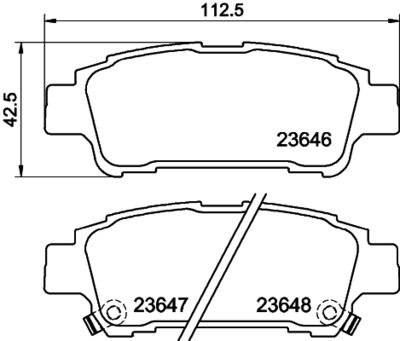 Bremžu uzliku kompl., Disku bremzes HELLA PAGID 8DB 355 010-311