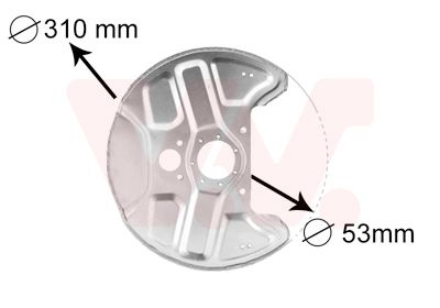 VAN WEZEL 5994372 Dubļu sargs, Bremžu