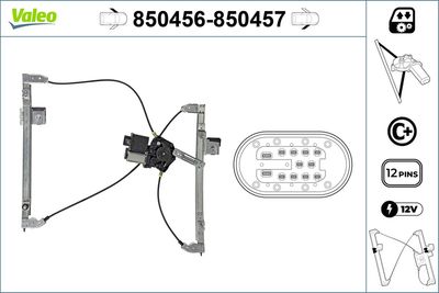 Стеклоподъемник VALEO 850456