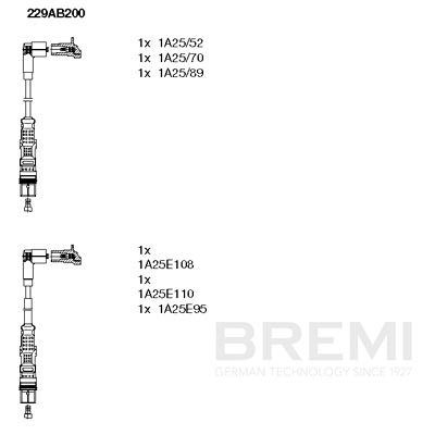 Augstsprieguma vadu komplekts BREMI 229AB200
