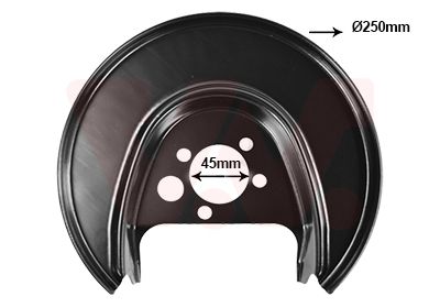 VAN WEZEL 5817374 Dubļu sargs, Bremžu