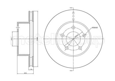 Тормозной диск METELLI 23-1051C