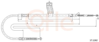Тросик, cтояночный тормоз COFLE 92.17.1262