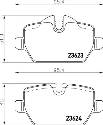 Bremžu uzliku kompl., Disku bremzes HELLA PAGID 8DB 355 011-271