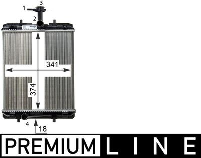 Радиатор, охлаждение двигателя MAHLE CR 1114 000P