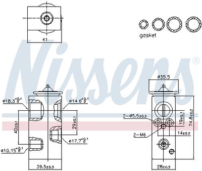 Расширительный клапан, кондиционер NISSENS 999450