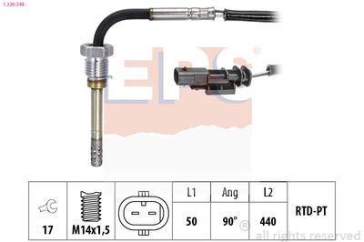 Devējs, Izplūdes gāzu temperatūra EPS 1.220.348